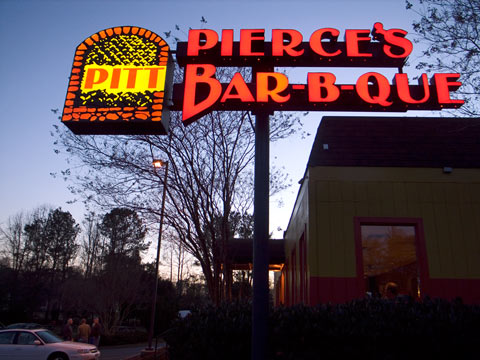 Pierce's has been around forever, and specializes in melt-in-the-mouth pork 